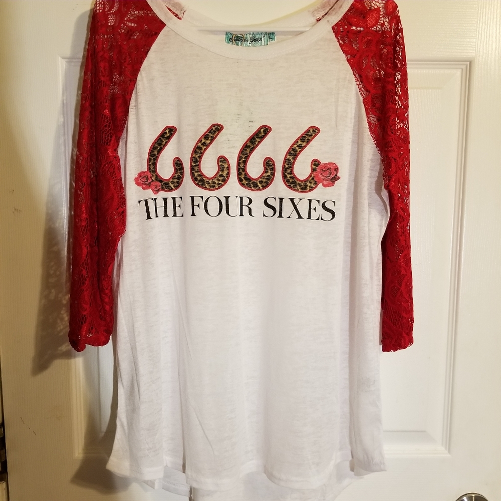 Southern Grace Lace & Leopard Burnout Jers…